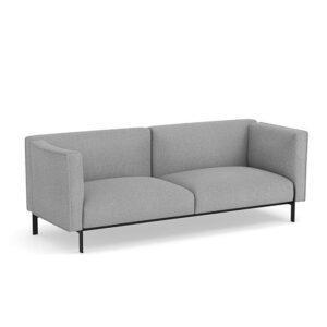 Light Gray Bouclé 3-Seater Reception Sofa